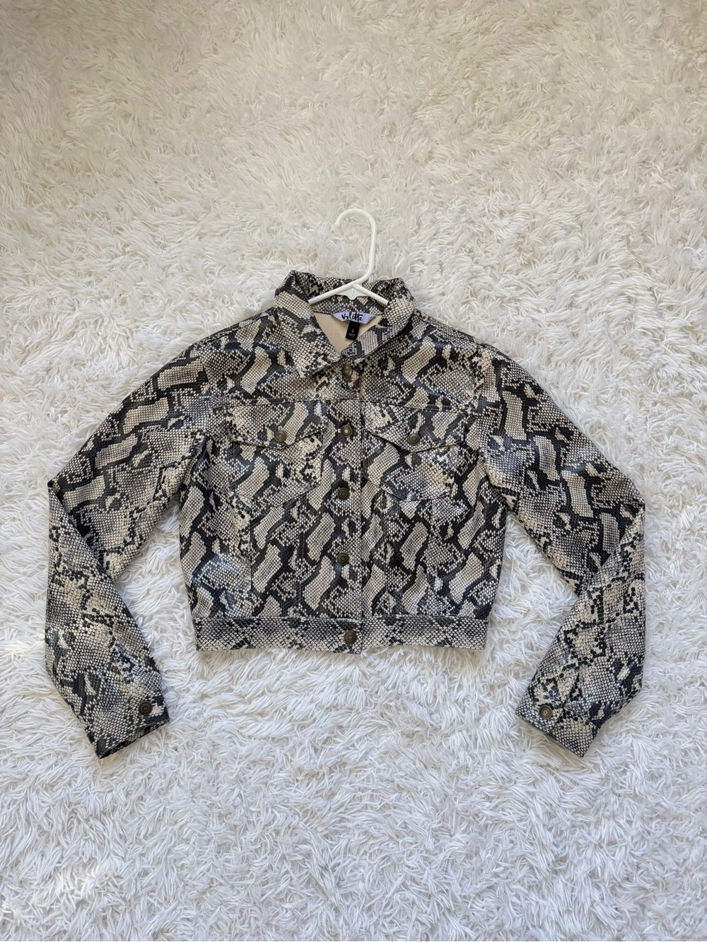 Animal Print Faux Leather Jacket